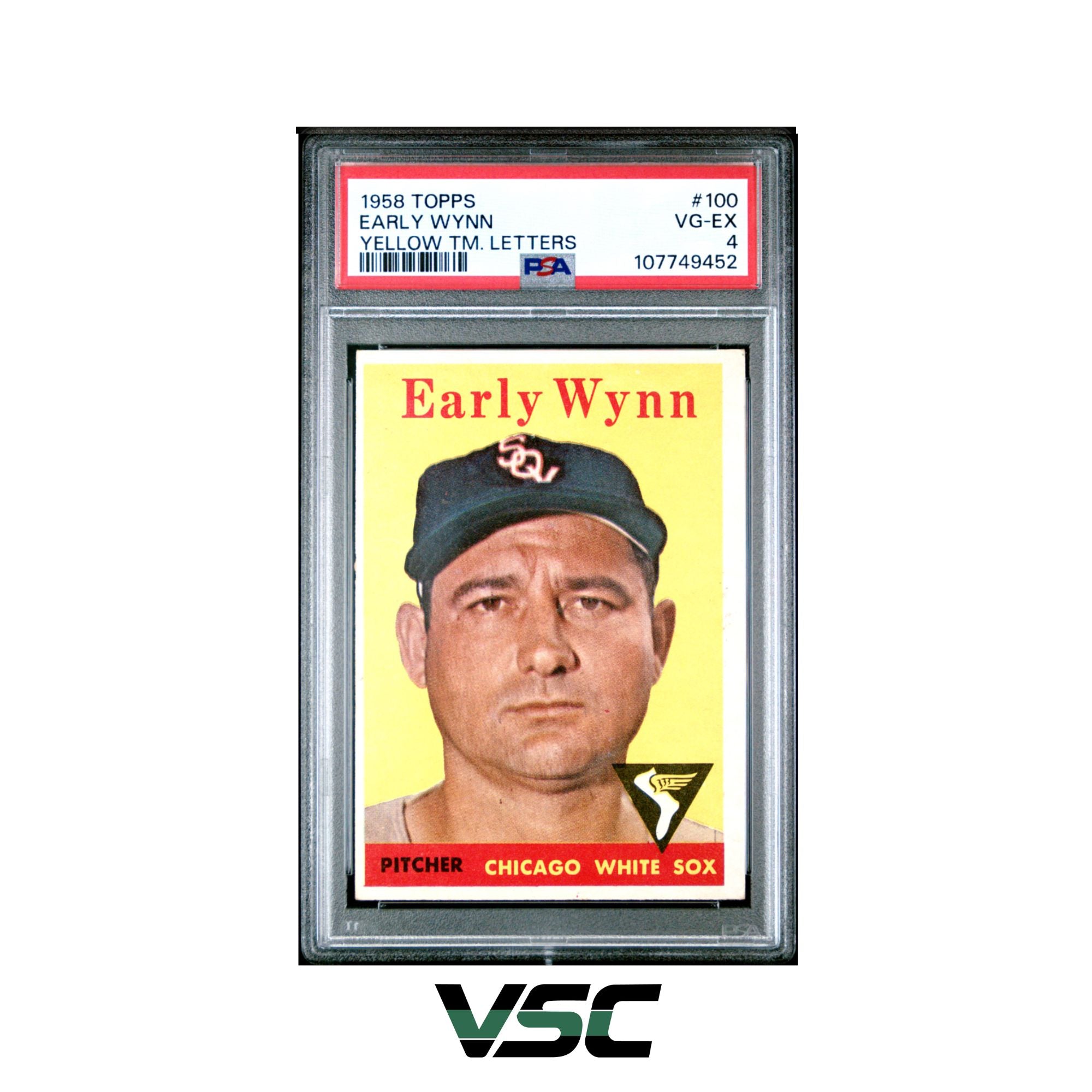 1958 Topps · Early Wynn · 100 · PSA 4
