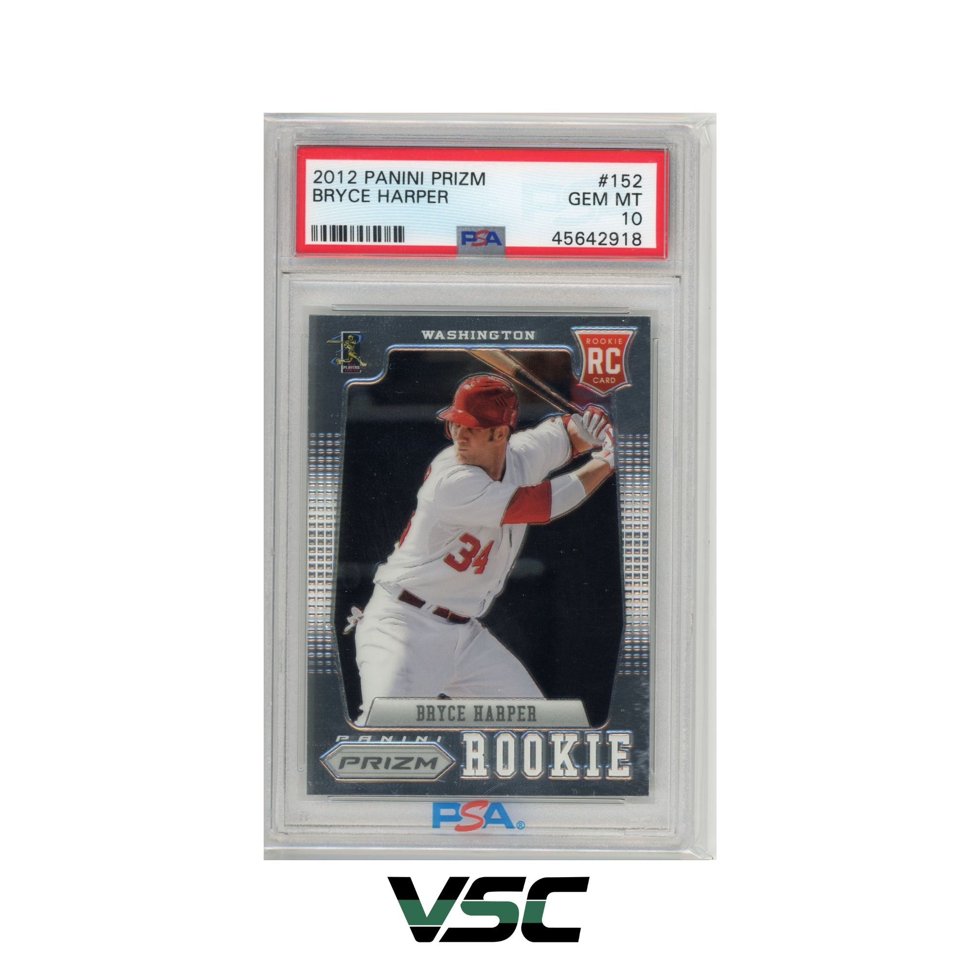 2012 Panini Prizm · Bryce Harper · 152 · PSA 10 – Vaulted Sports
