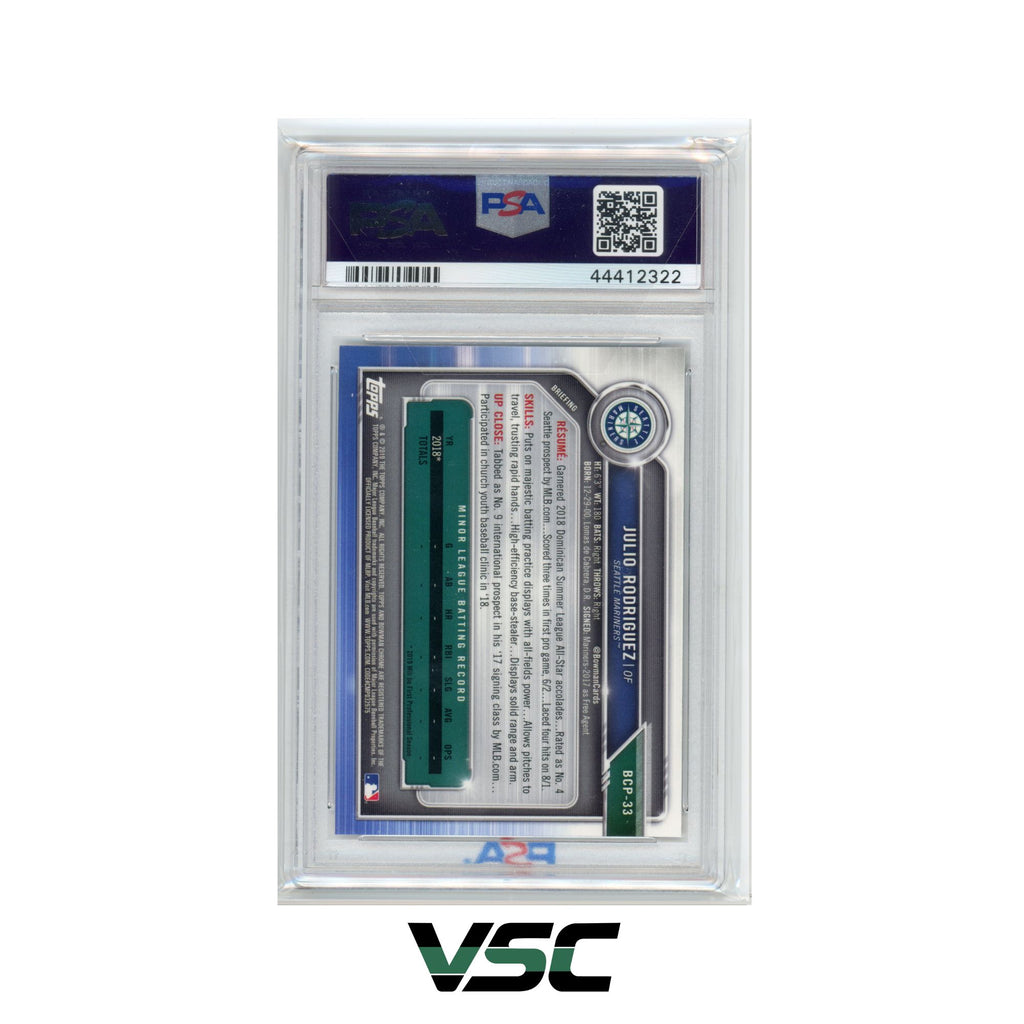 2019 Bowman · Julio Rodriguez · 33 · PSA 10