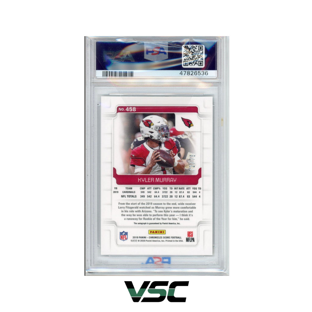 2019 Panini Chronicles · Kyler Murray · 458 · PSA 9