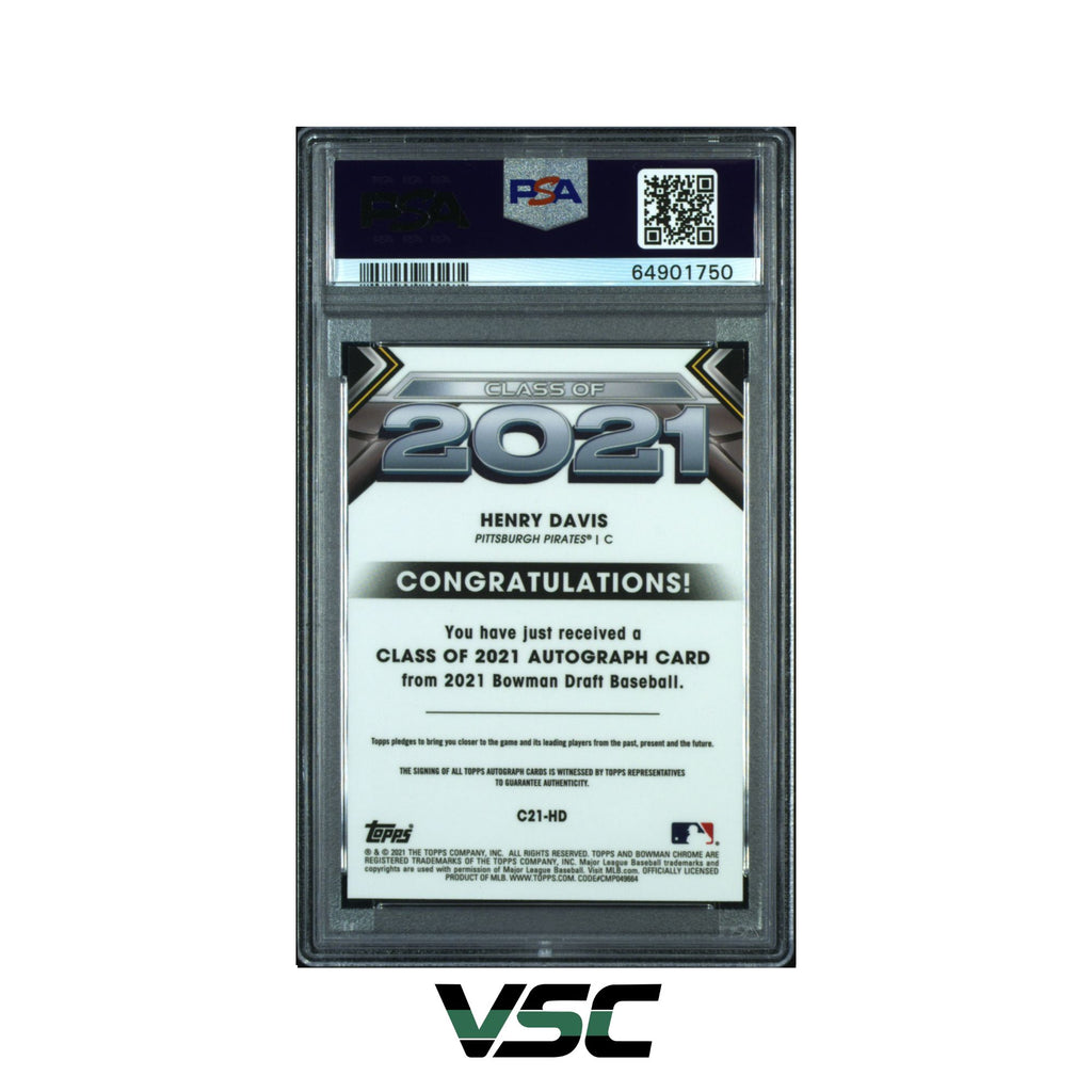2021 Bowman Draft · Henry Davis · C21-HD · Auto · PSA 10
