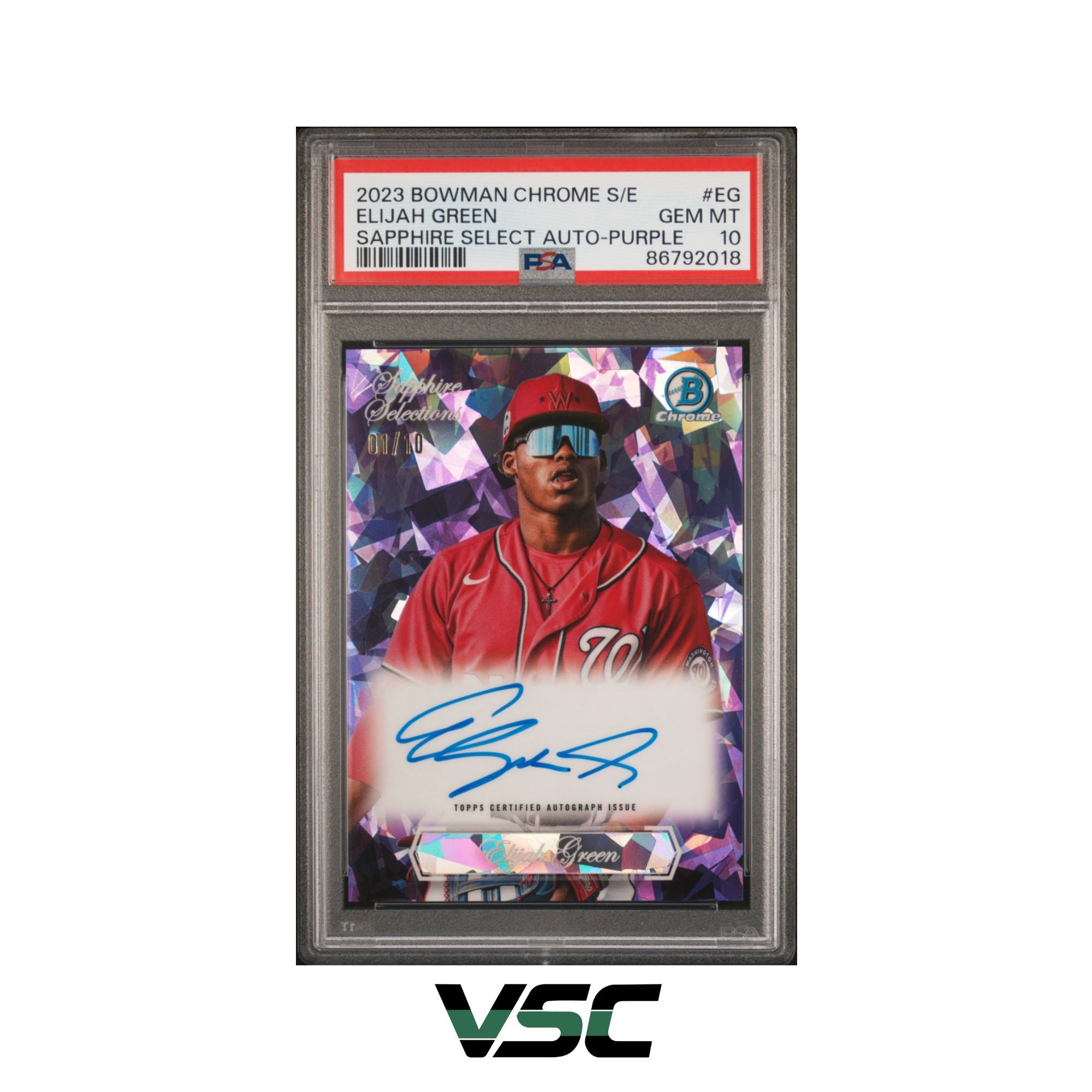 2023 Bowman Chrome S/E · Elijah Green · SSA-EG · PSA 10