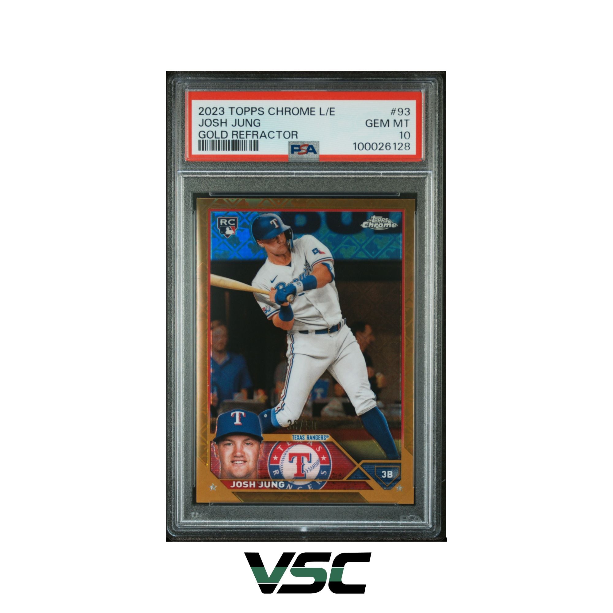 2023 Topps Chrome L/E · Josh Jung · 93 · PSA 10