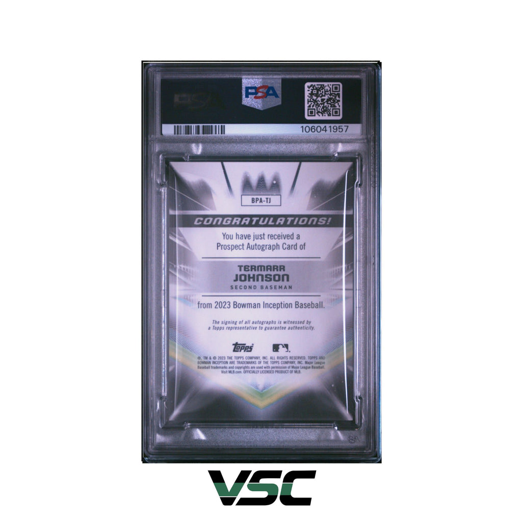 2023 Bowman Inception · Termarr Johnson · BPATJ · PSA 10