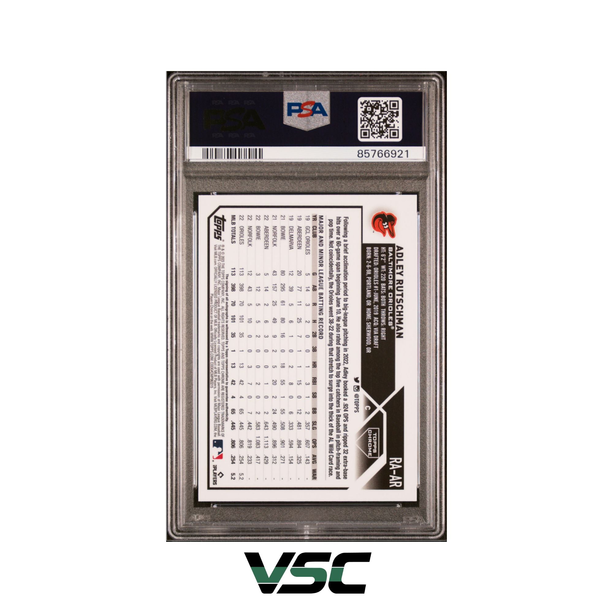 2023 Topps Chrome · Adley Rutschman · RAAR · PSA 9