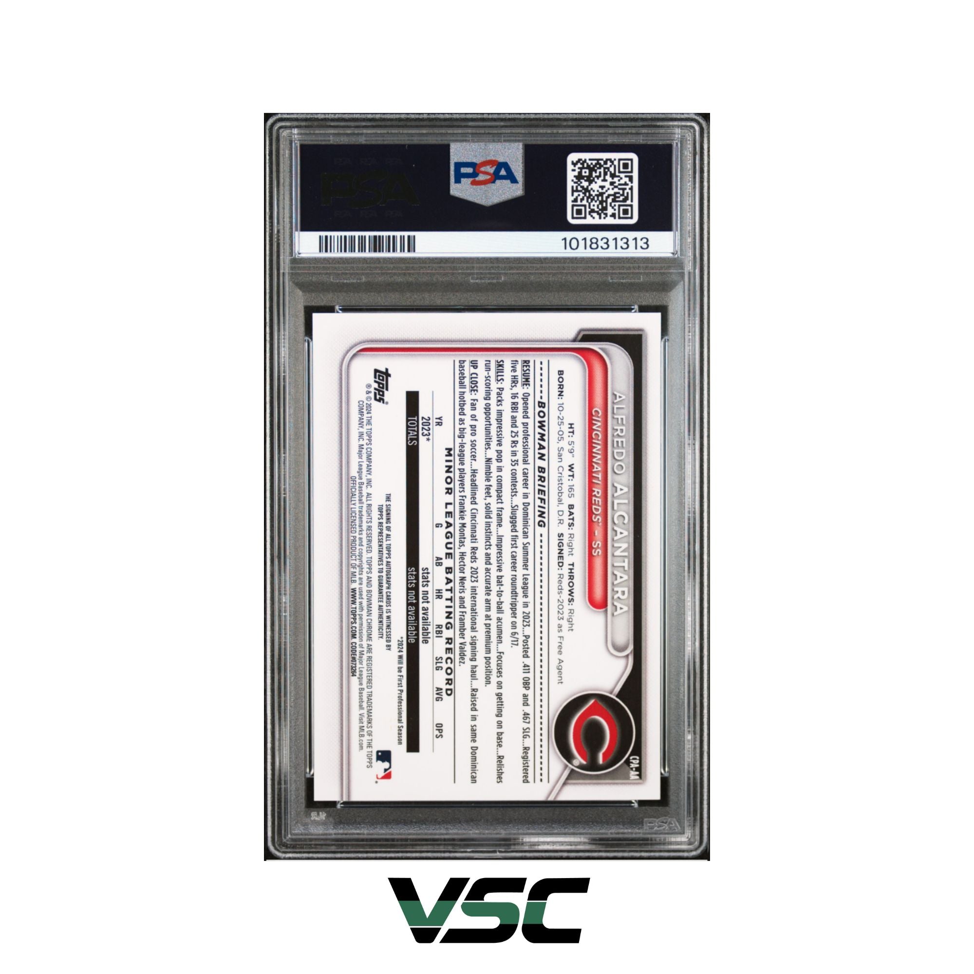 2024 Bowman Chrome · Alfredo Alcantara · CPAAA PSA 9