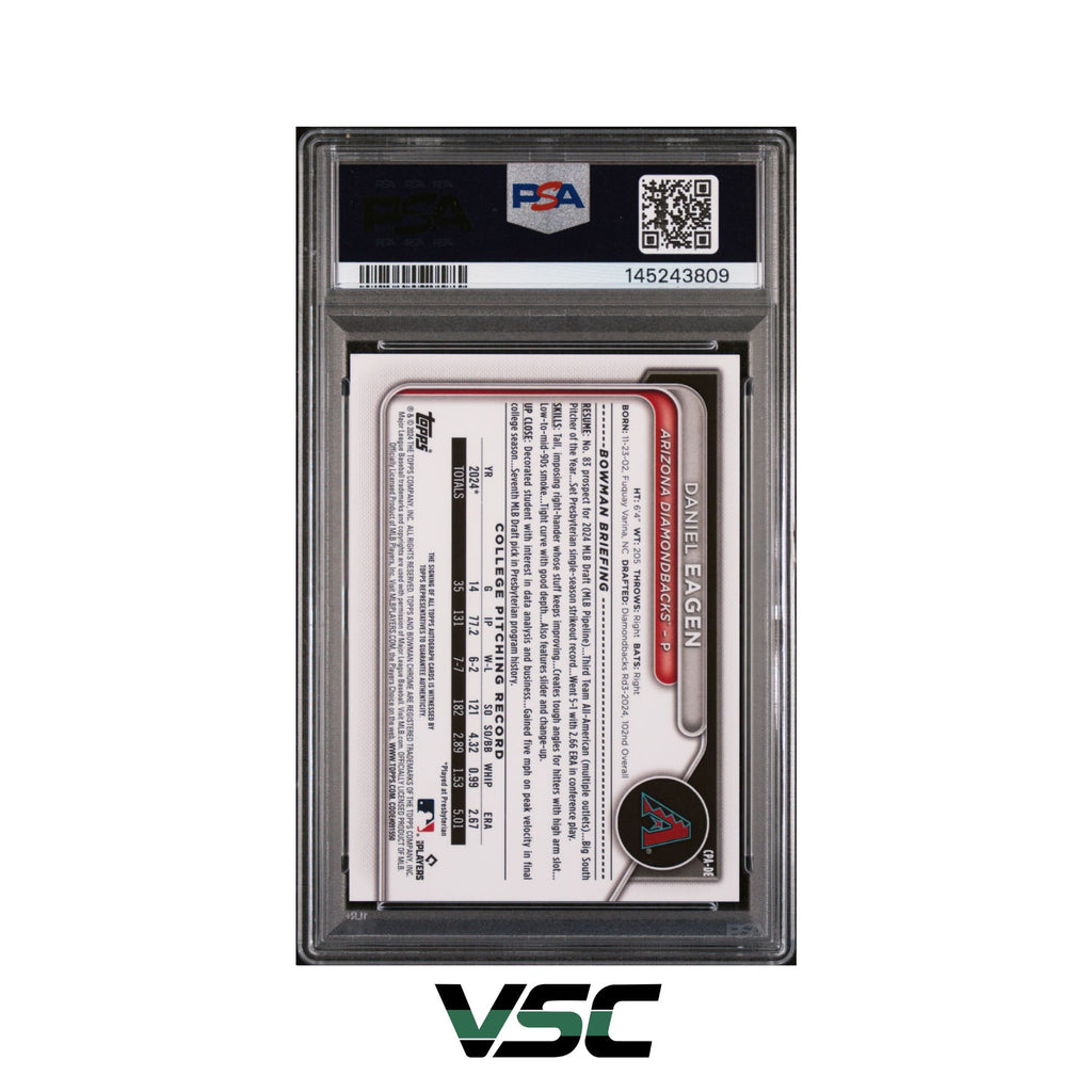 2024 Bowman Draft · Daniel Eagen · CPADE · PSA 9