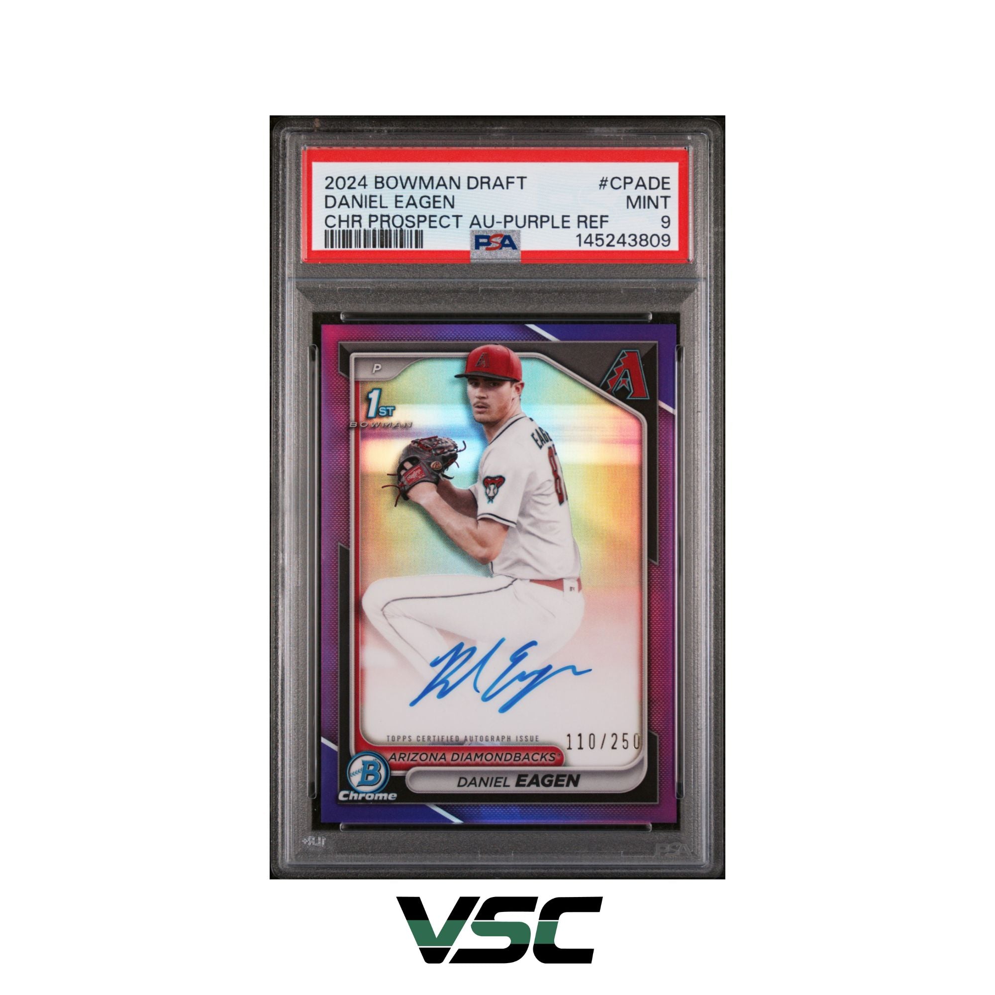 2024 Bowman Draft · Daniel Eagen · CPADE · PSA 9