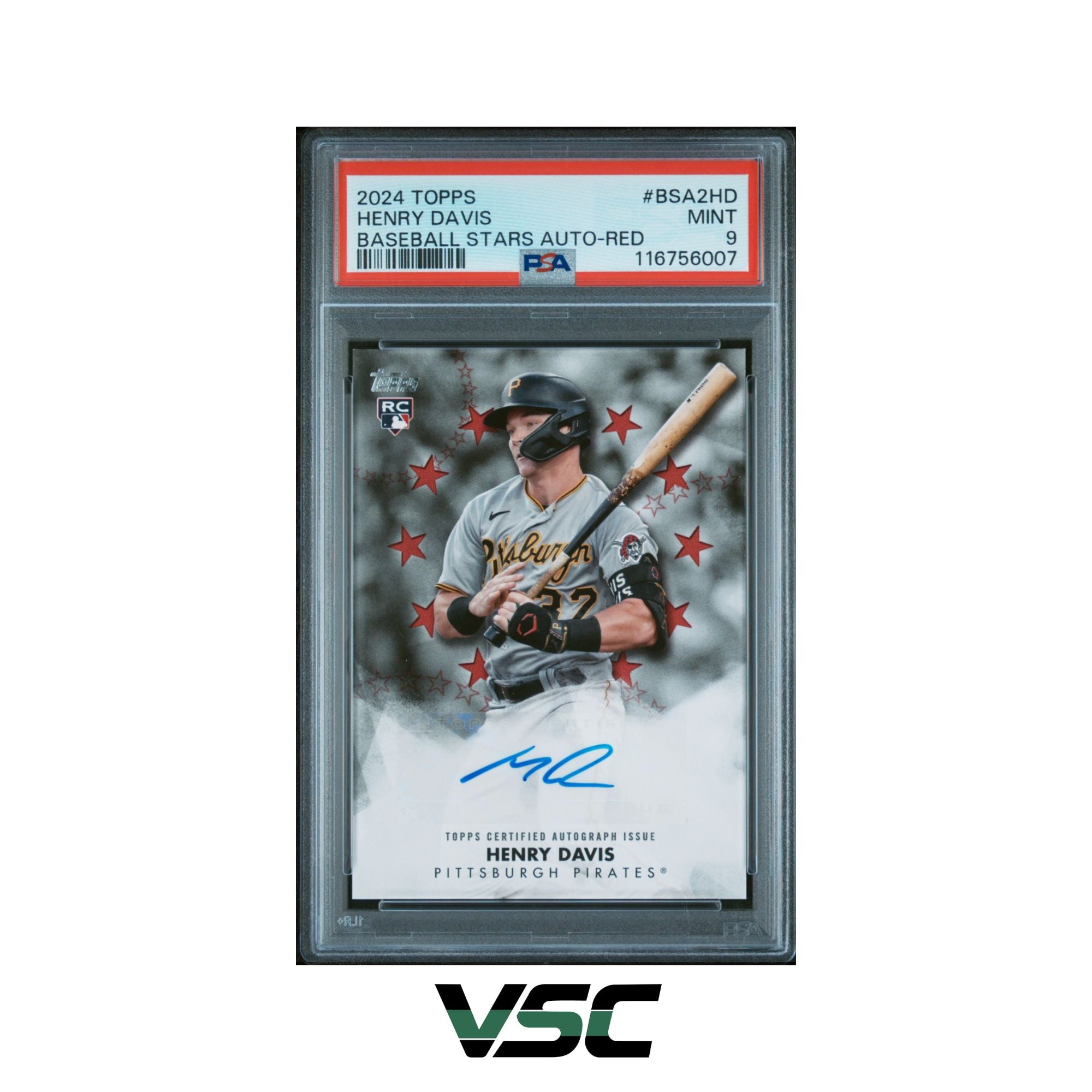2024 Topps · Henry Davis · BSA2HD · PSA 9
