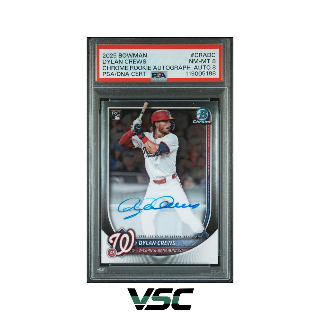2025 Bowman · Dylan Crews · CRADC · PSA 8