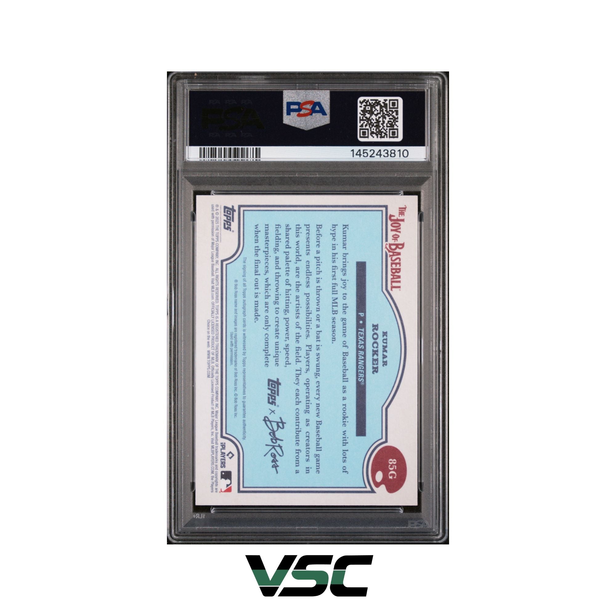2025 Topps x Bob Ross · Kumar Rocker · 85G · PSA 9