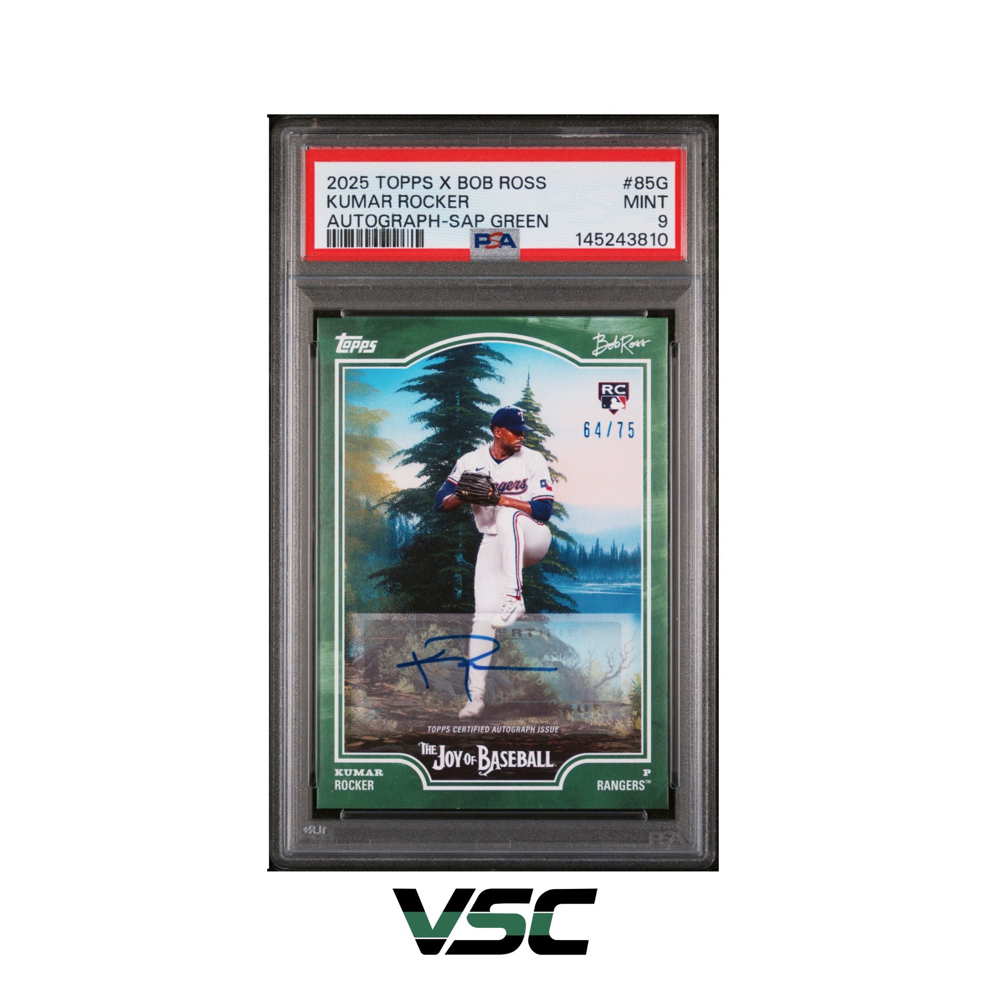 2025 Topps x Bob Ross · Kumar Rocker · 85G · PSA 9