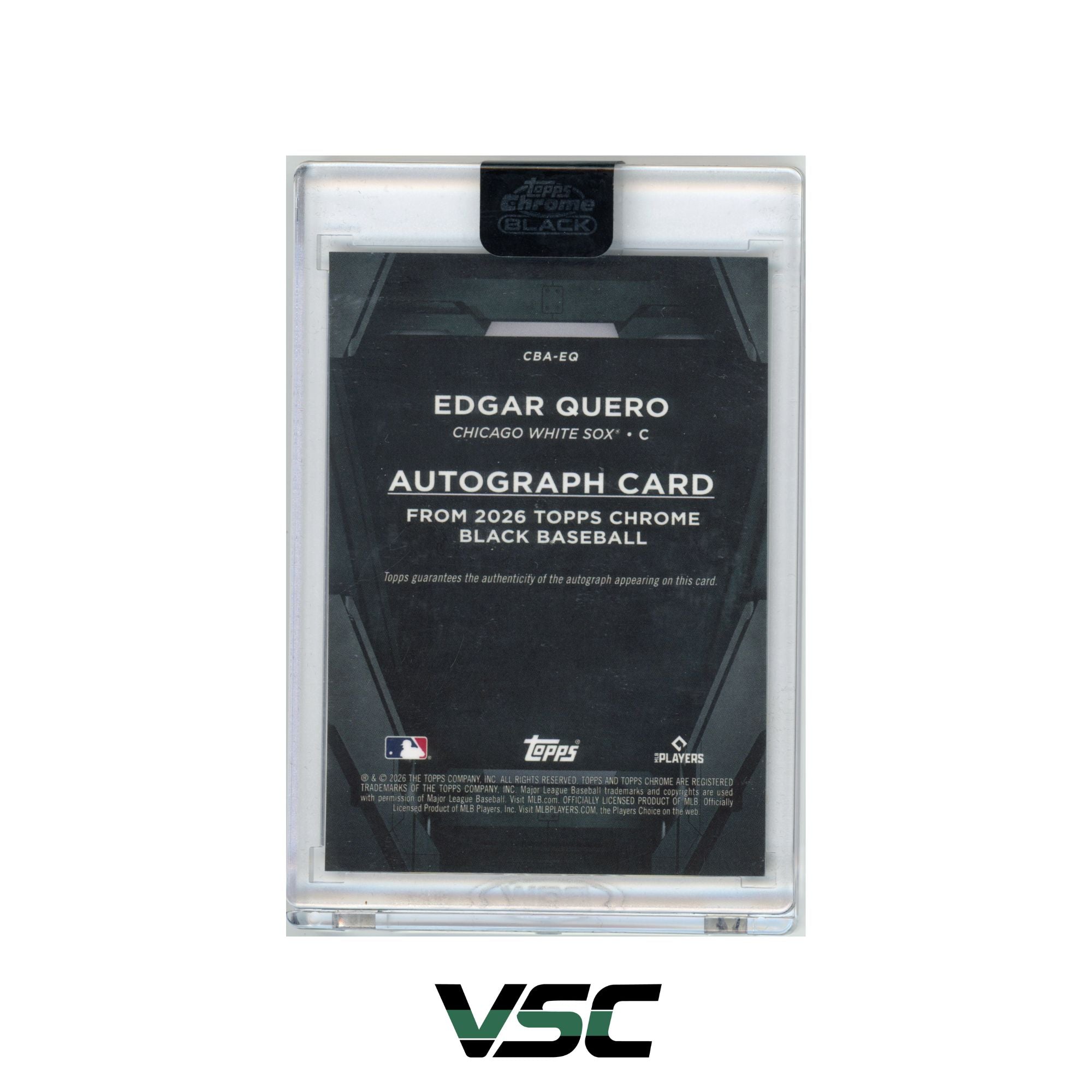 2026 Topps Chrome Black · Edgar Quero · CBAEQ