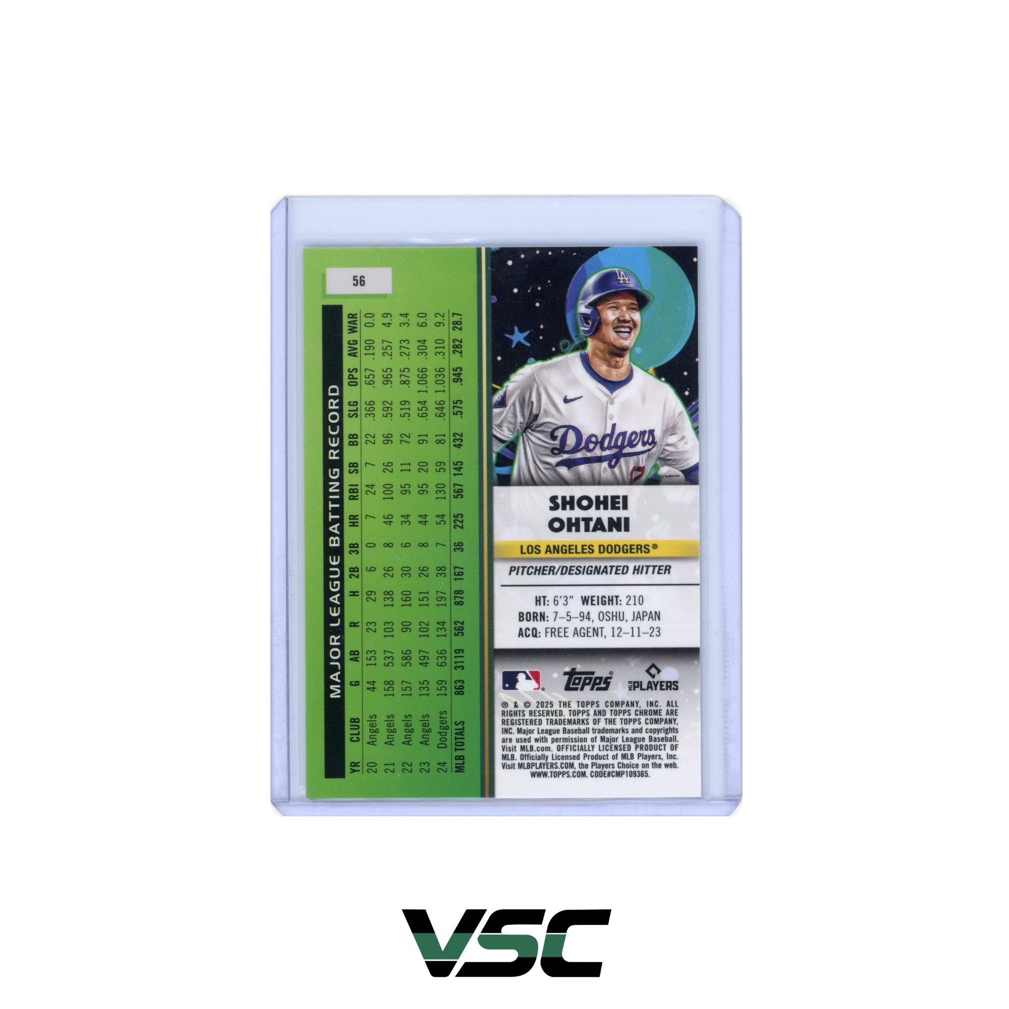 2025 Topps Cosmic Chrome · Shohei Ohtani · 56