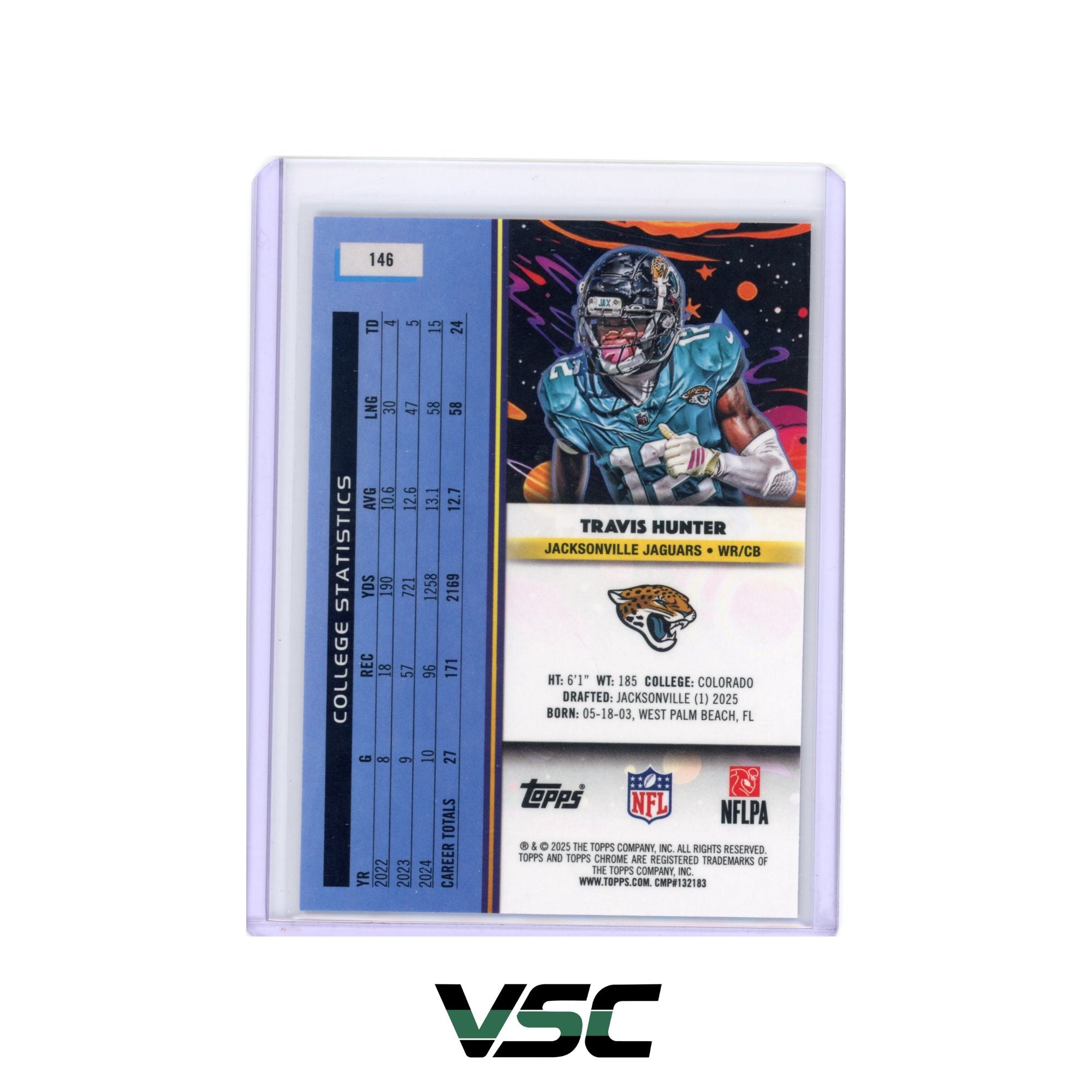2025 Topps Cosmic Chrome · Travis Hunter · 146