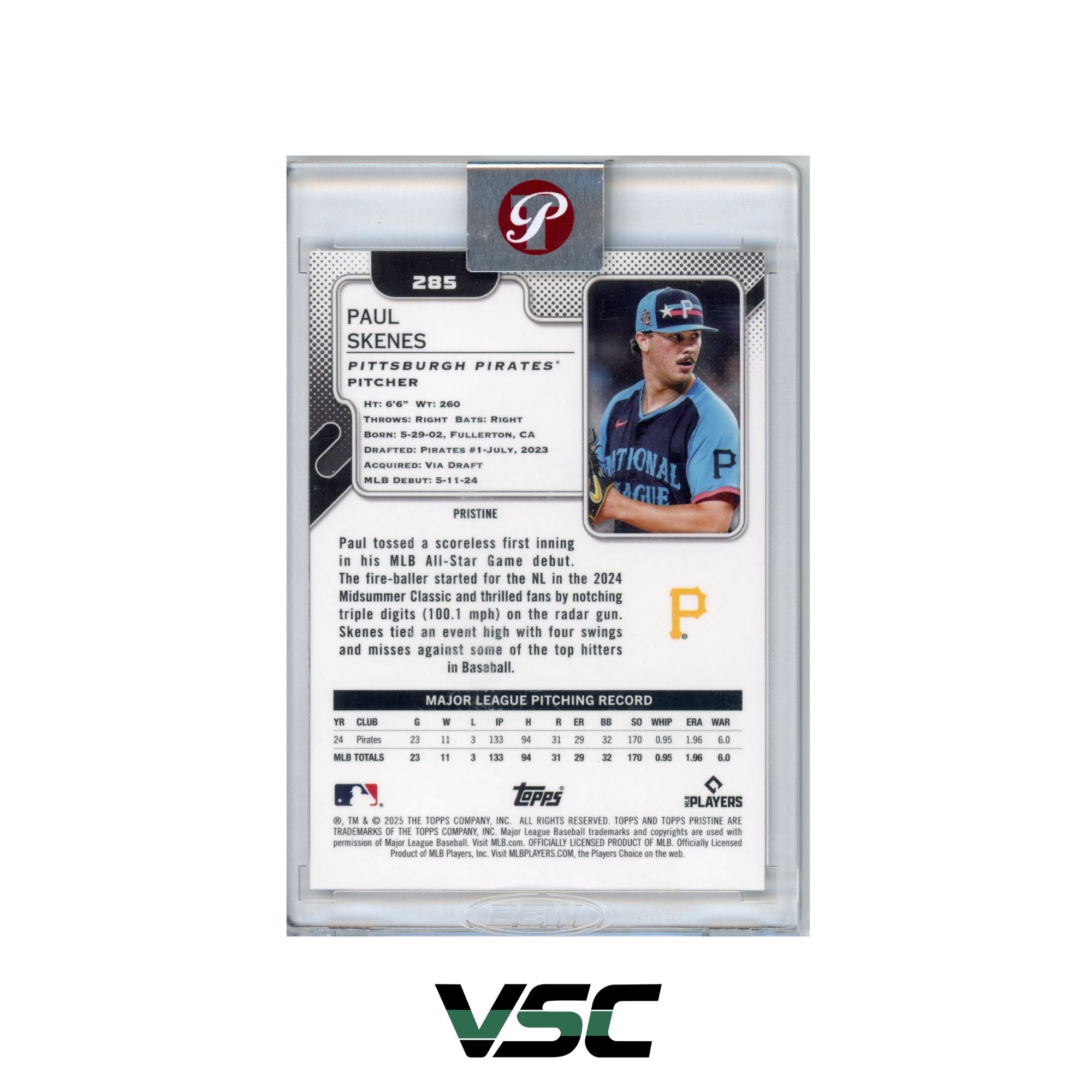 2025 Topps Pristine · Paul Skenes · 285