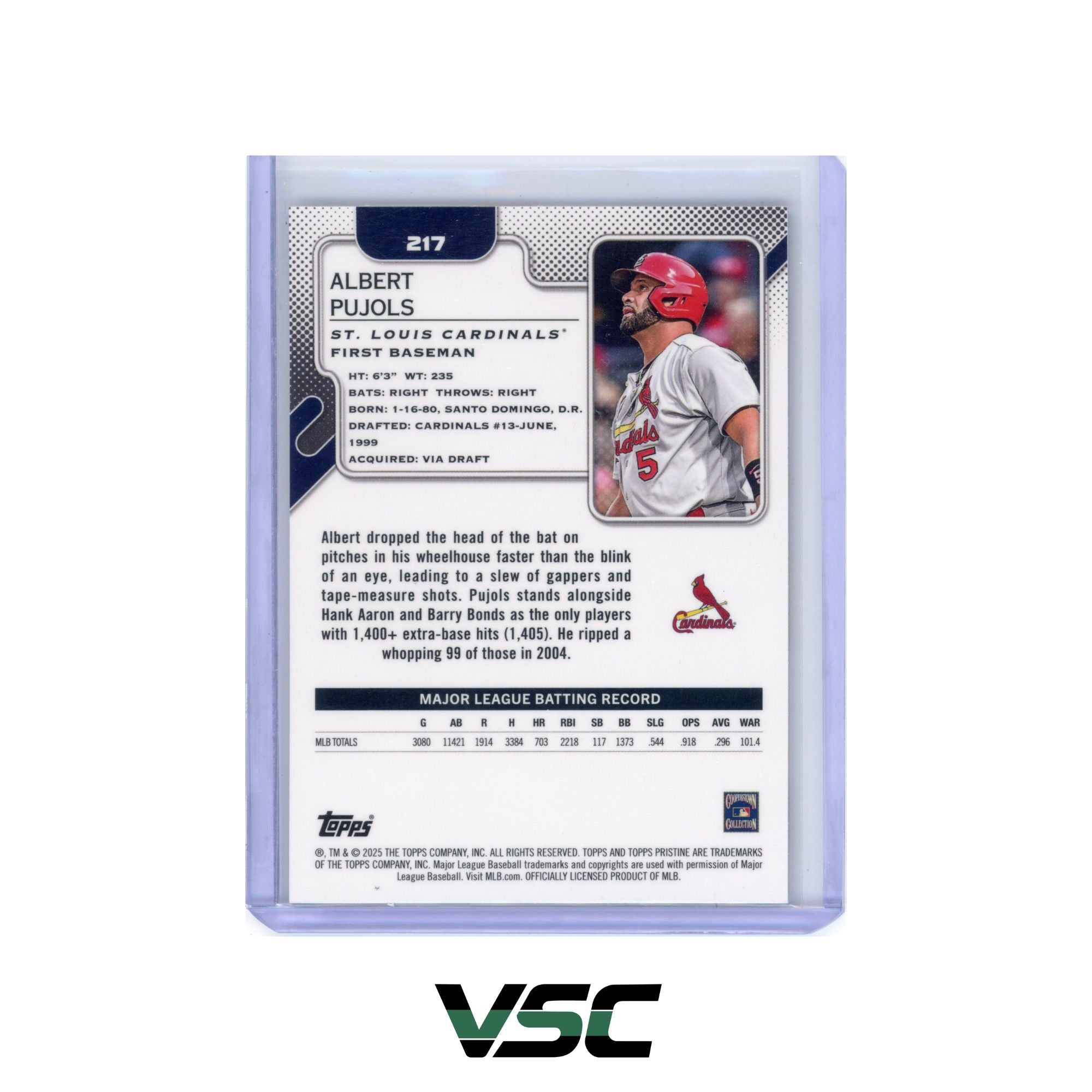 2025 Topps Pristine · Albert Pujols · 217