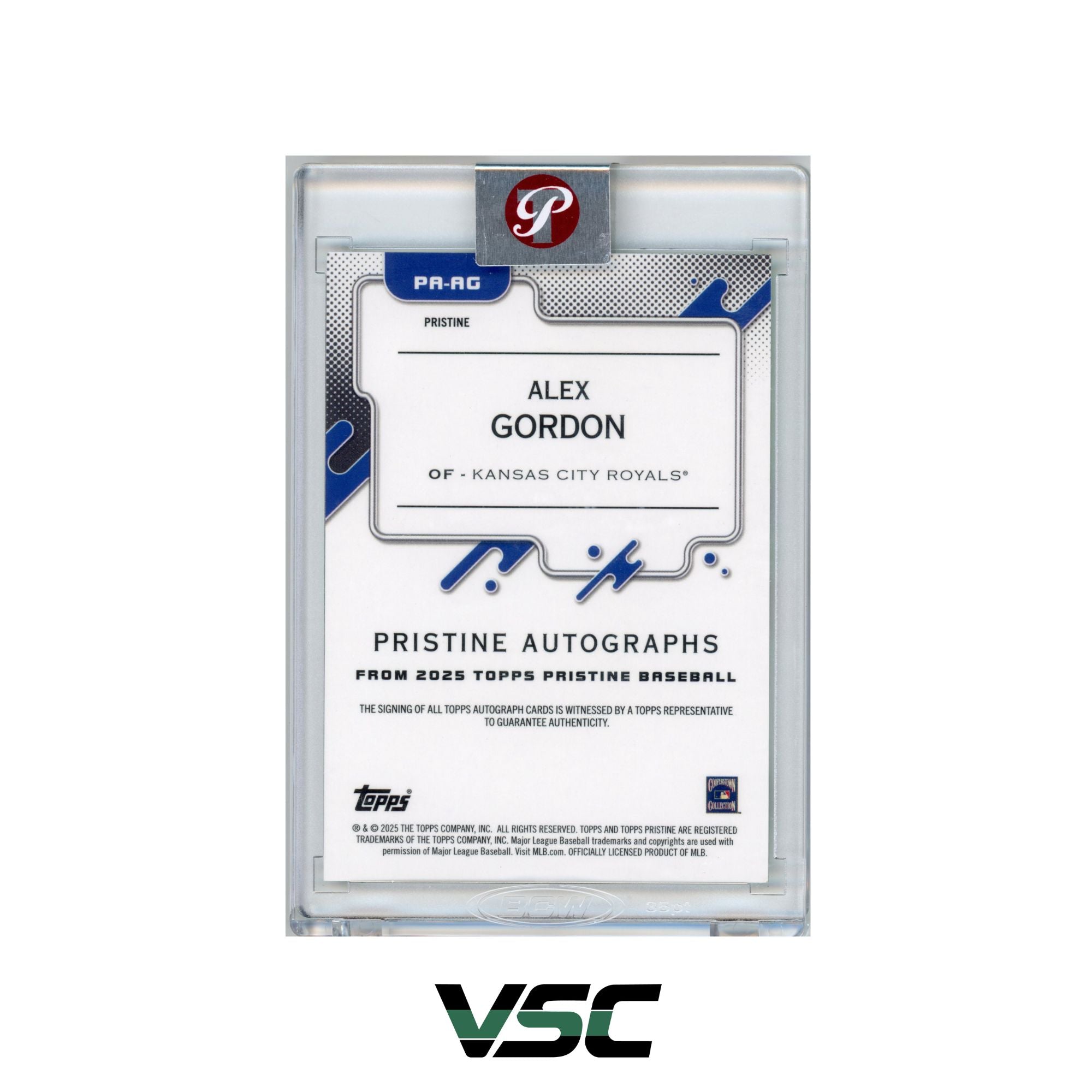 2025 Topps Pristine · Alex Gordon · PAAG