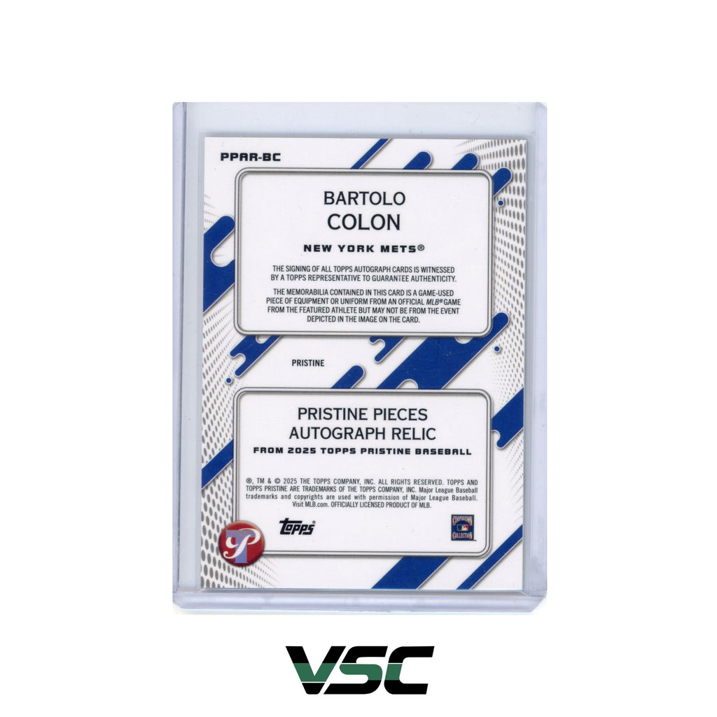 2025 Topps Pristine · Bartolo Colon · PPARBC