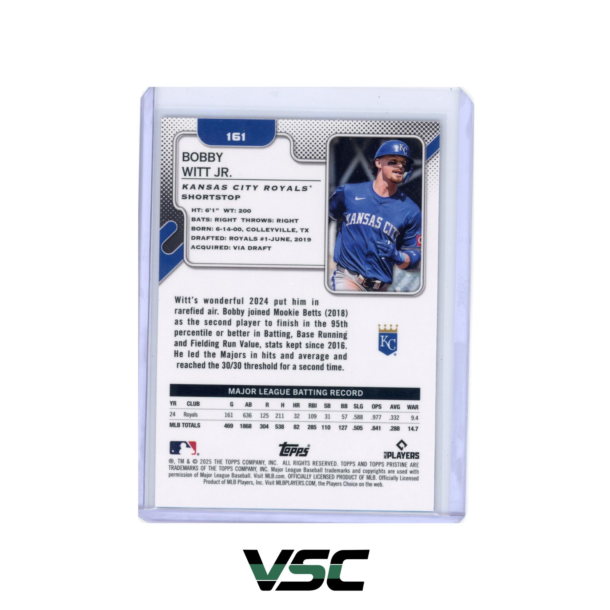 2025 Topps Pristine · Bobby Witt Jr. · 161