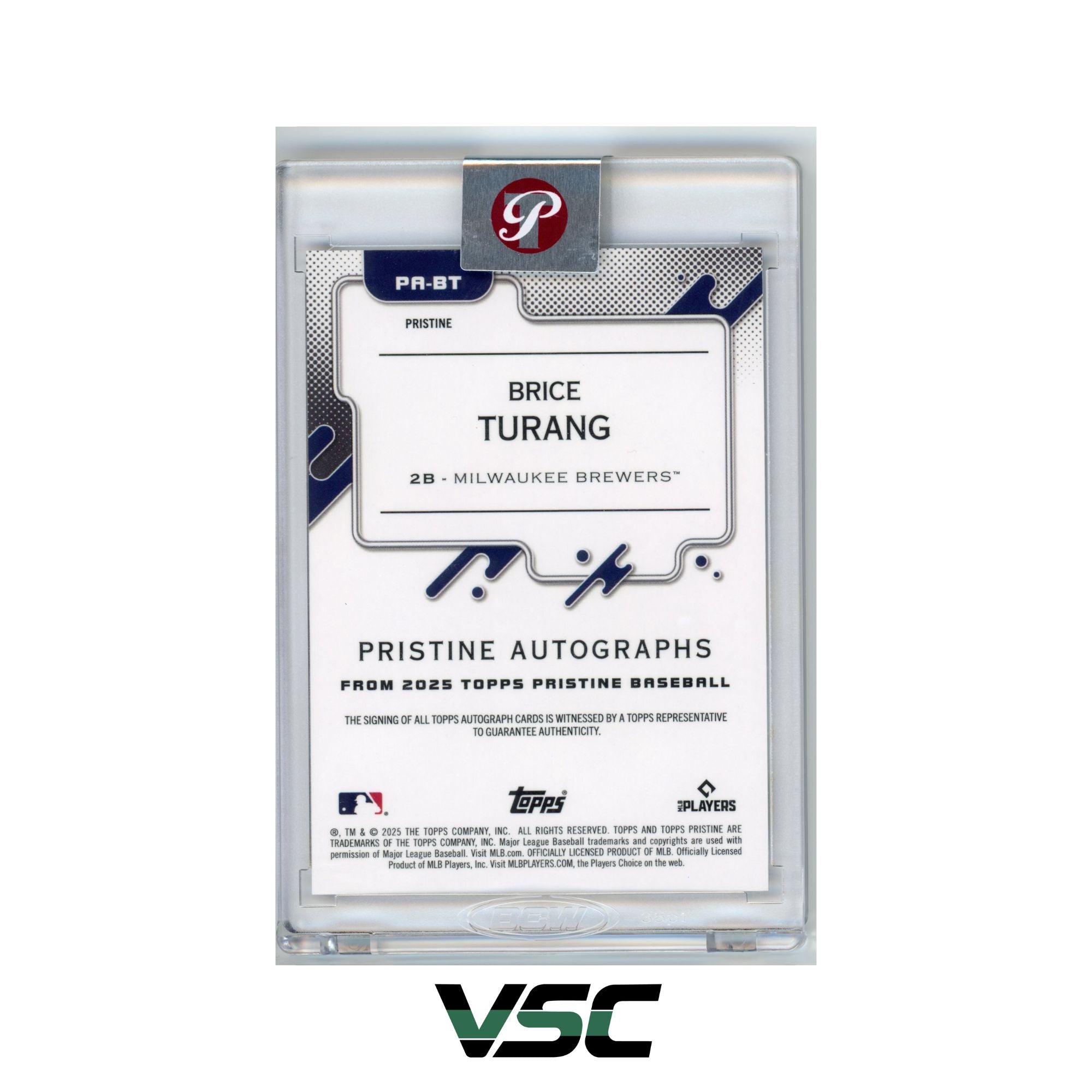 2025 Topps Pristine · Brice Turang · PABT