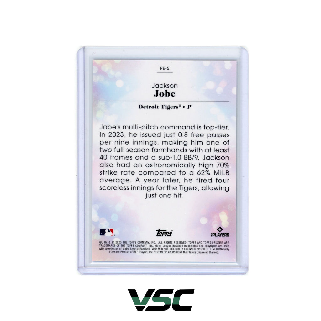2025 Topps Pristine · Jackson Jobe · PE5