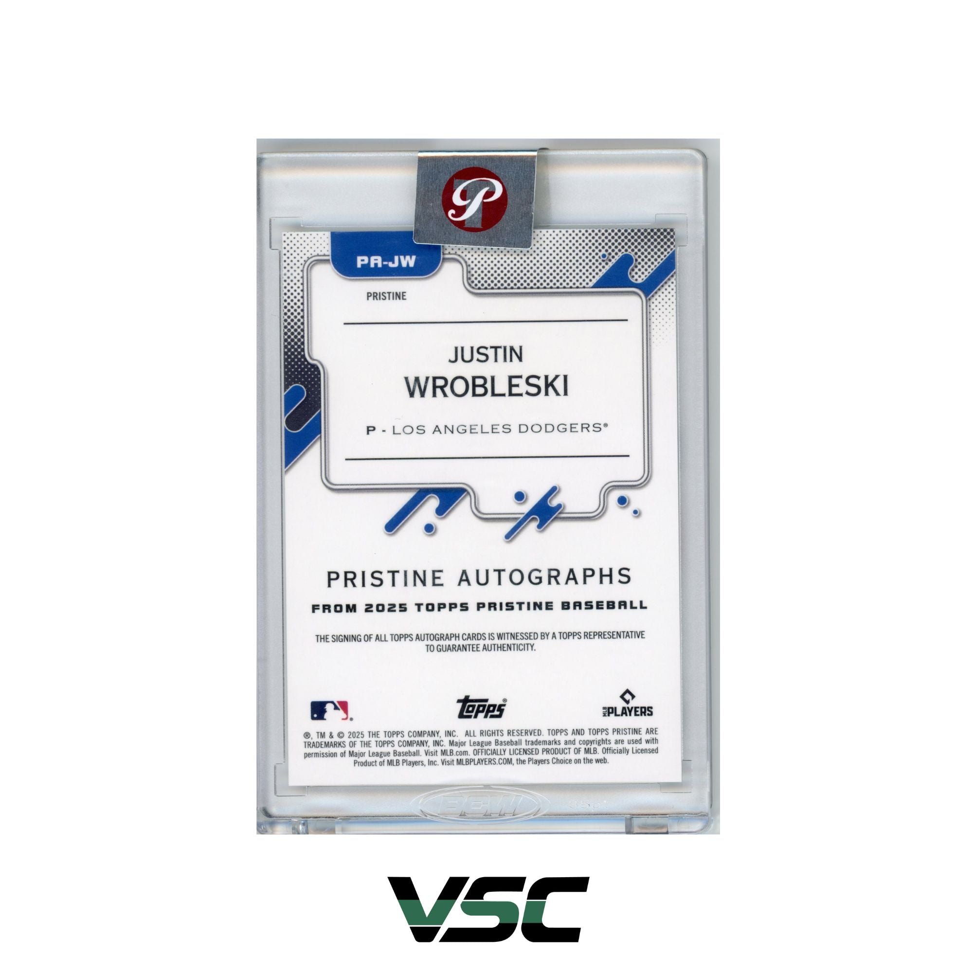 2025 Topps Pristine · Justin Wrobleski · PAJW