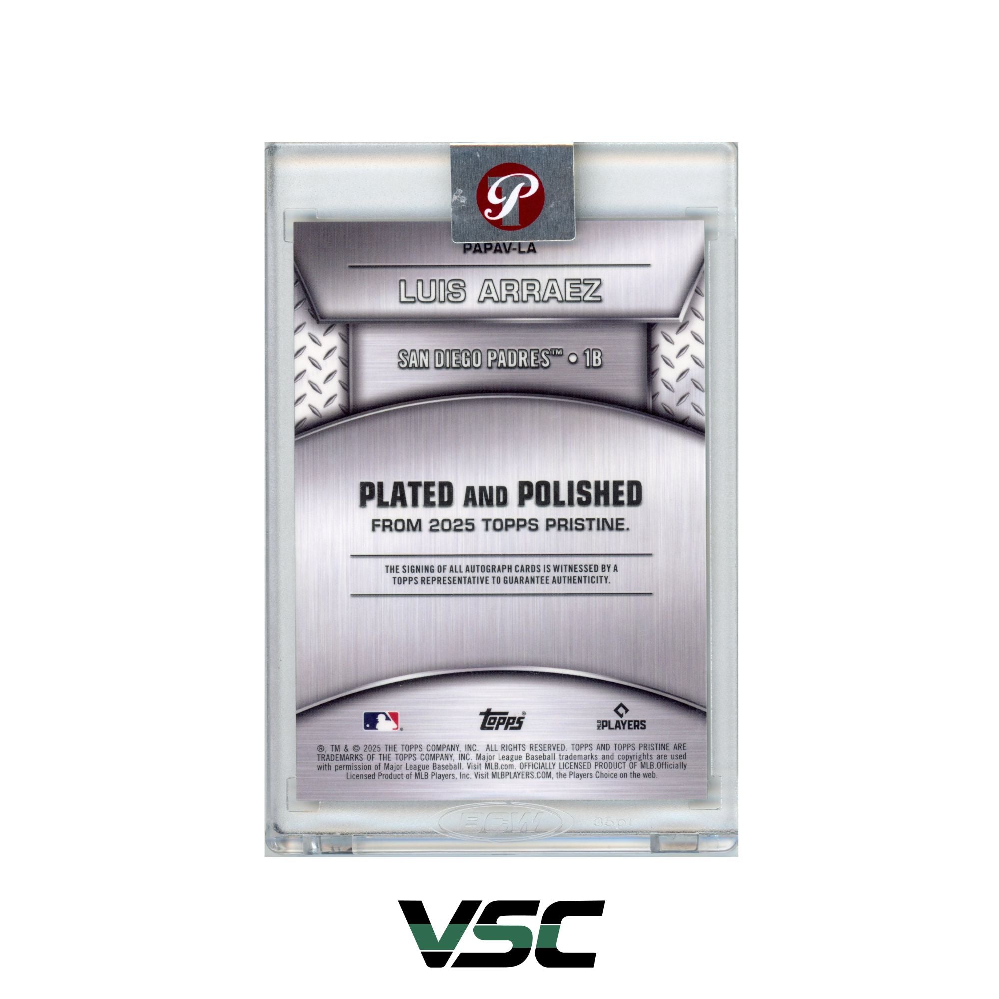 2025 Topps Pristine · Luis Arraez · PAPAVLA