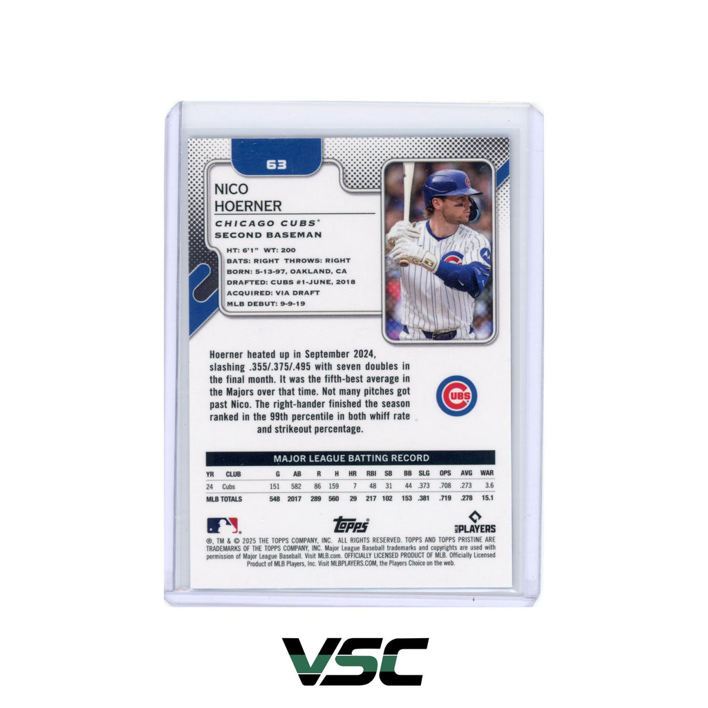 2025 Topps Pristine · Nico Hoerner · 63