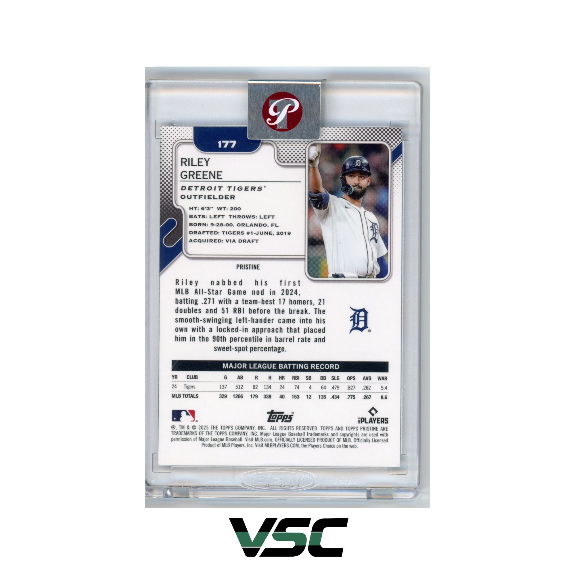 2025 Topps Pristine · Riley Greene · 177