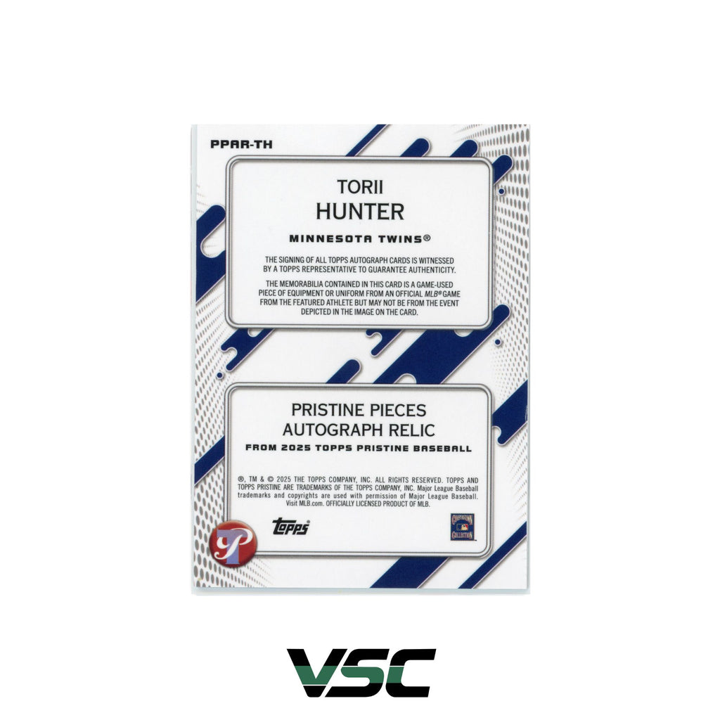 2025 Topps Pristine · Torii Hunter · PPARTH