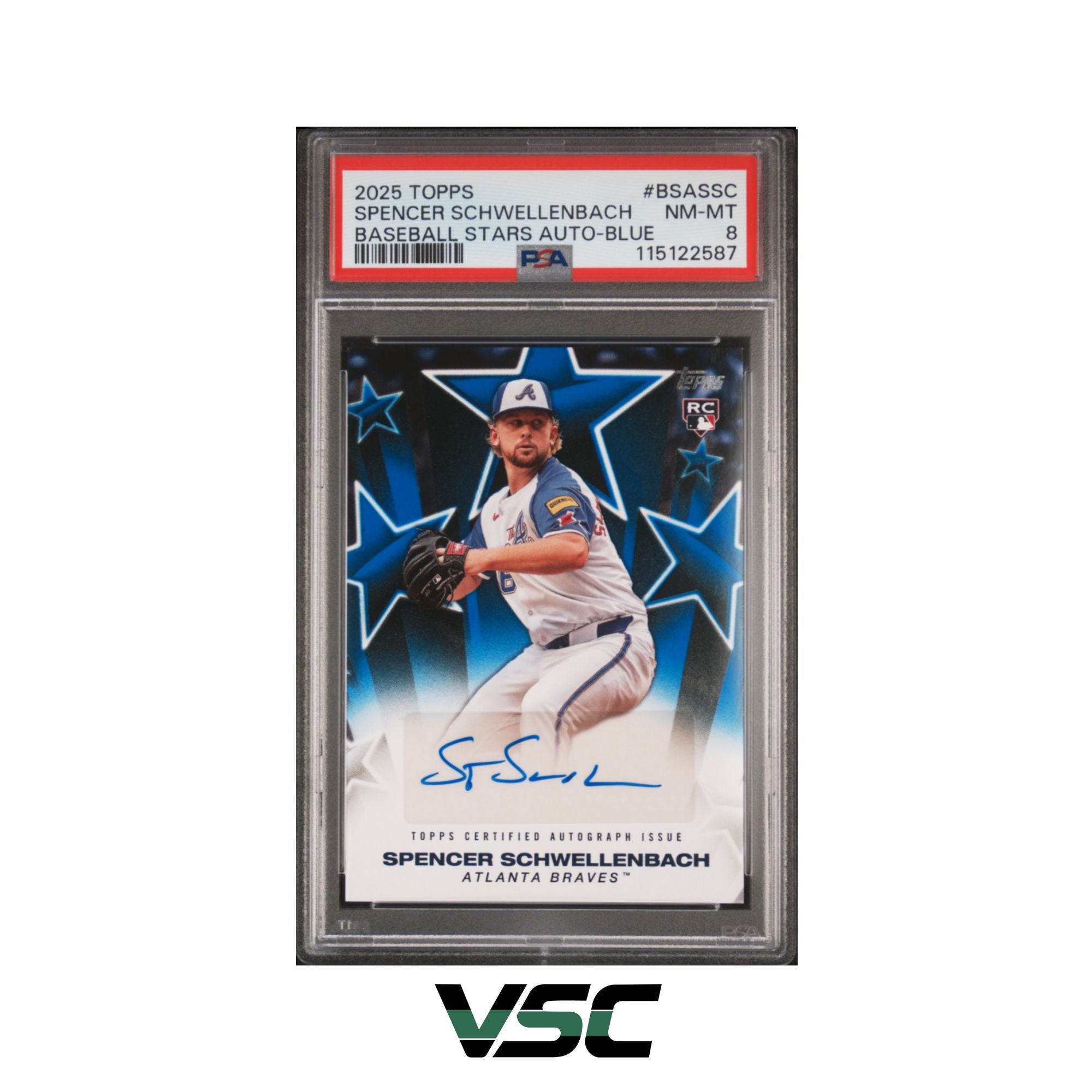 2025 Topps · Spencer Schwellenbach · BSASSC · PSA 8