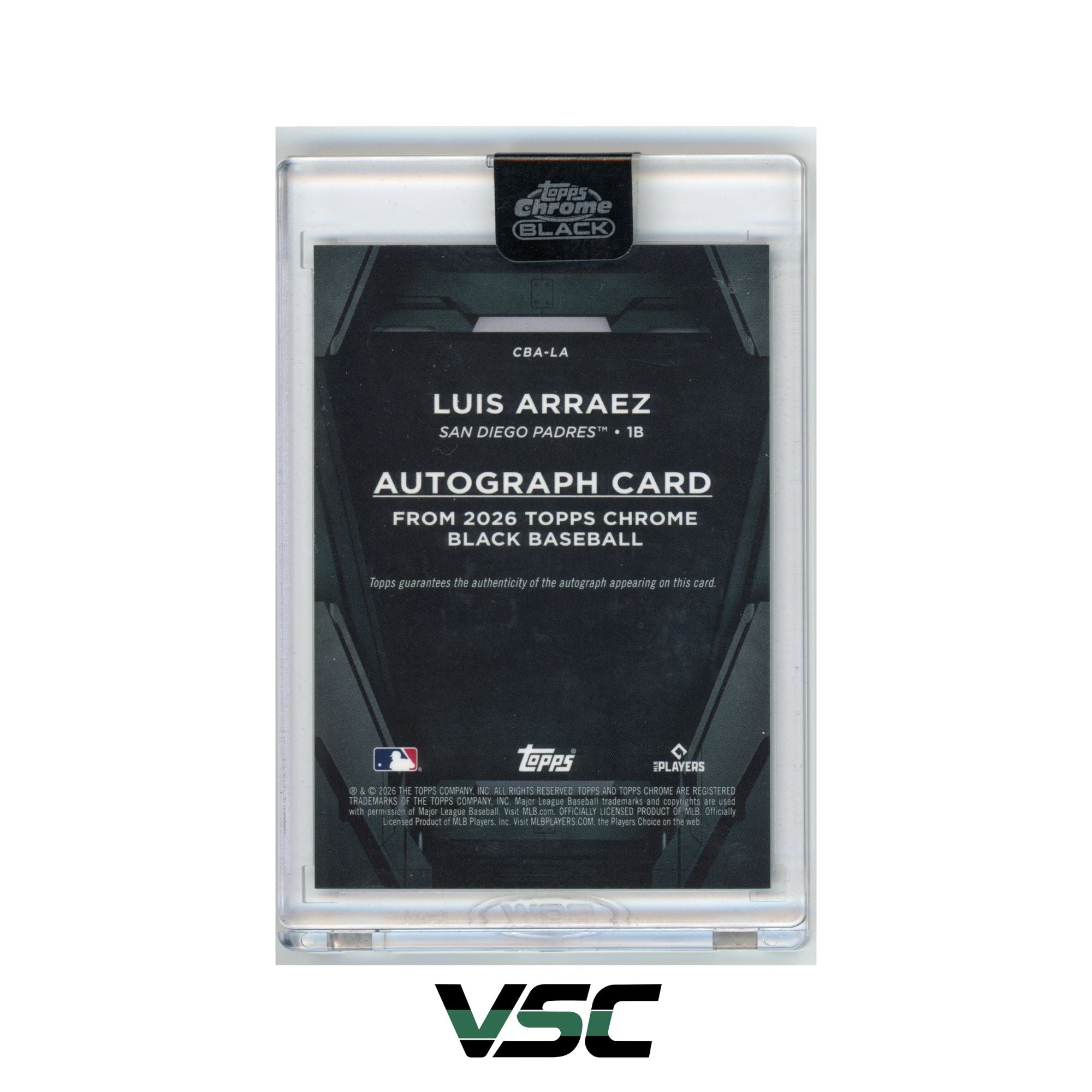 2026 Topps Chrome Black · Luis Arraez · CBALA