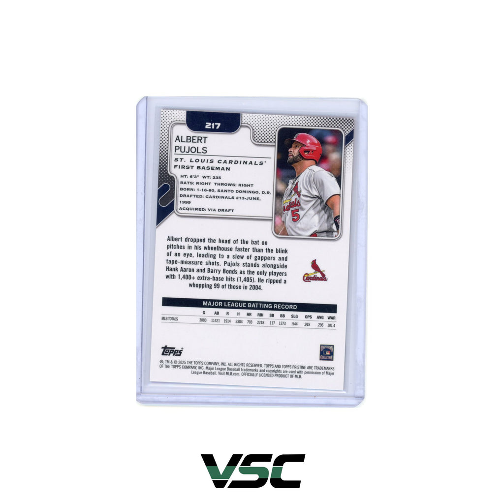 2025 Topps Pristine · Albert Pujols · 217