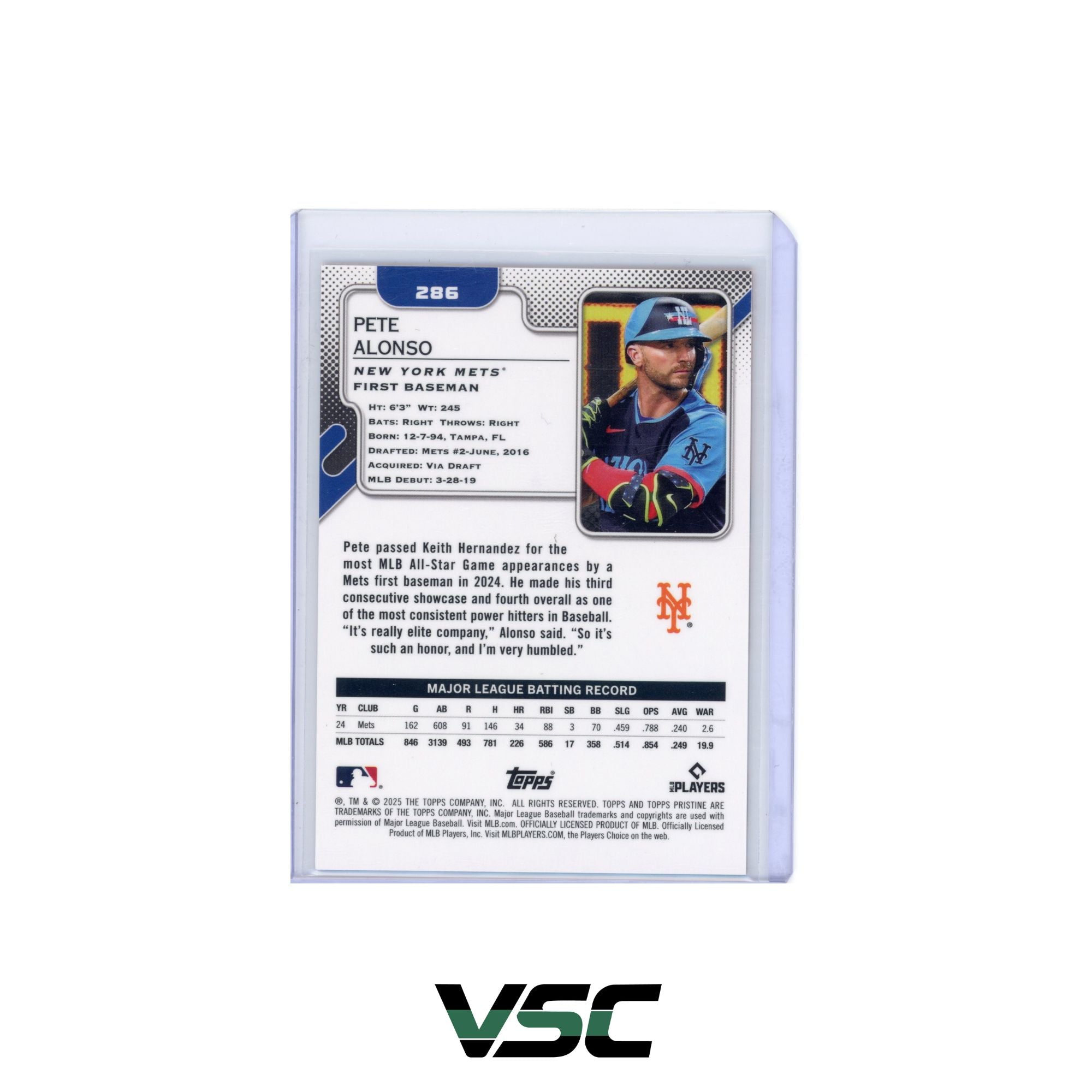 2025 Topps Pristine · Pete Alonso · 286