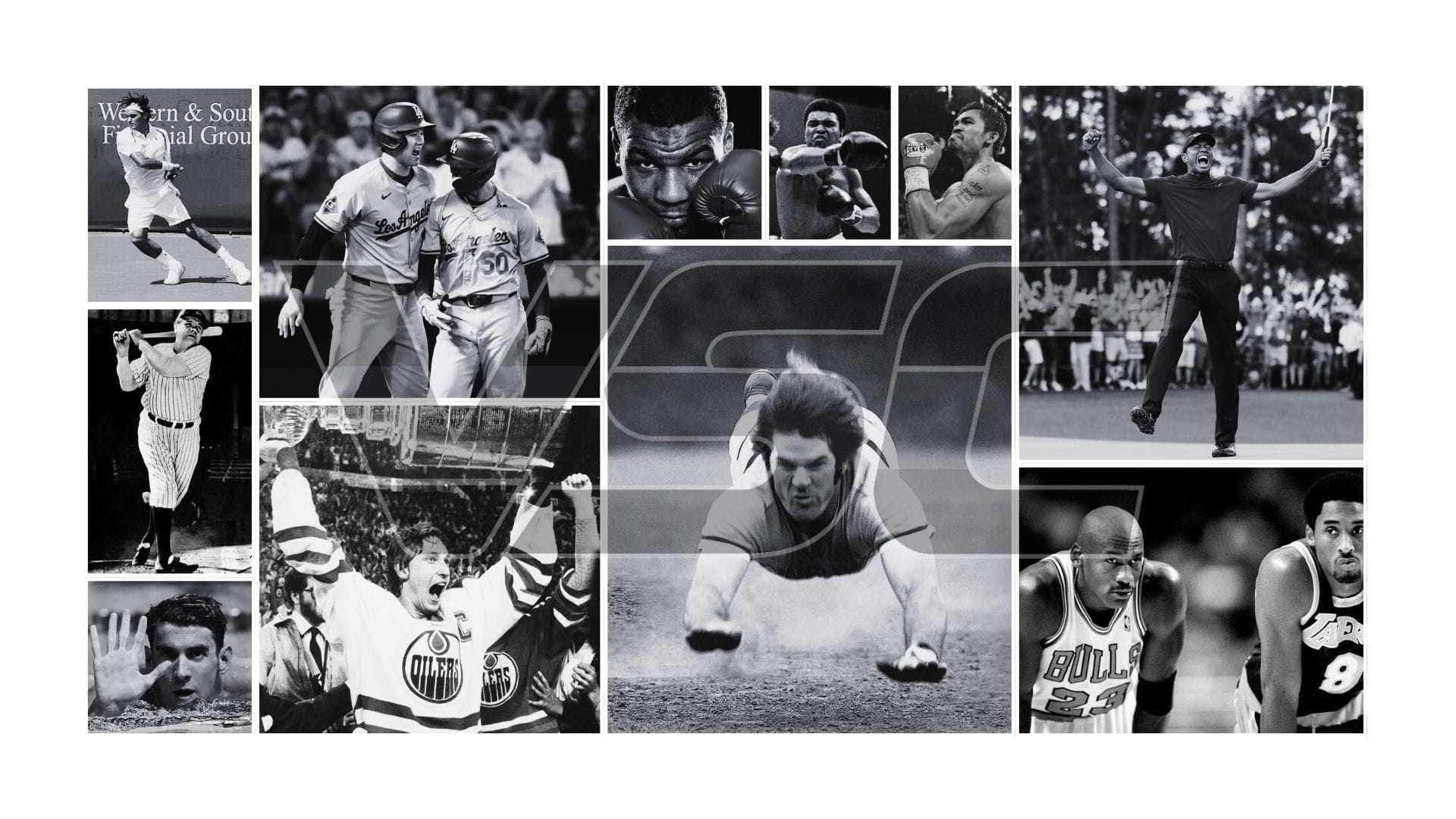 Sports legends collage